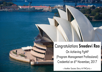 Congratulations Sreedevi on Achieving PgMP..!